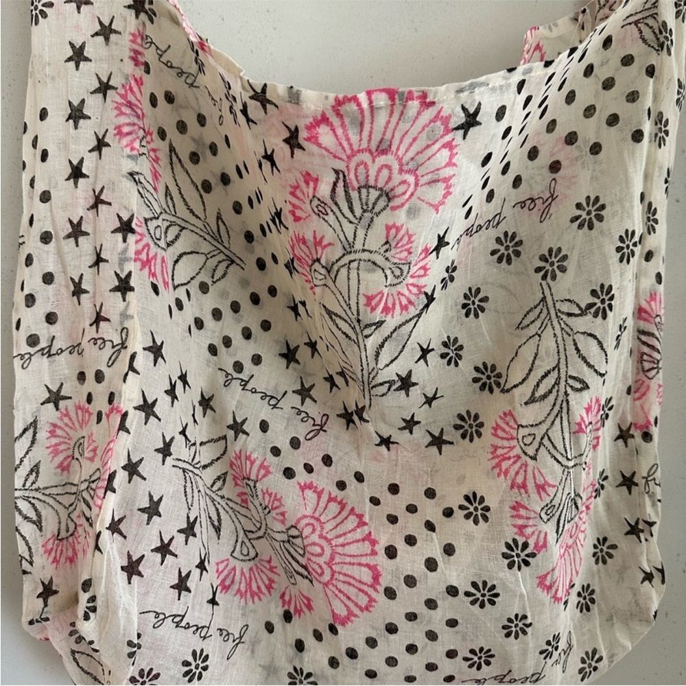 Free People (Set of 2) Shoulder Bag Floral Polka-Dot Stars Gauzy Sheer Boho - Picture 9 of 13